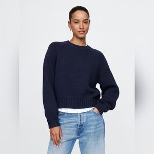 GAP 100% Cotton Relaxed Balloon Sleeve Sweater